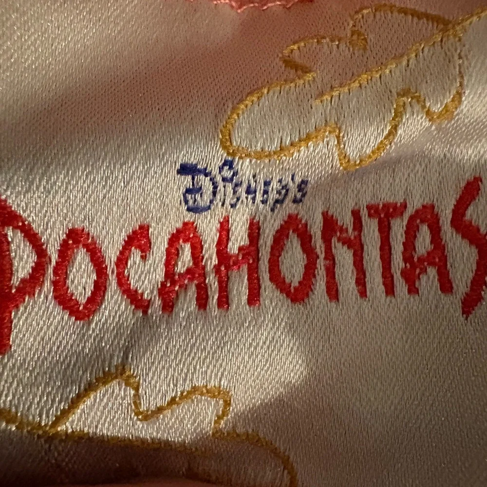 Vintage 90s Disney Pocahontas Meeko Nightgown Sleep Shirt Kids L 12-14 - Picture 3 of 4